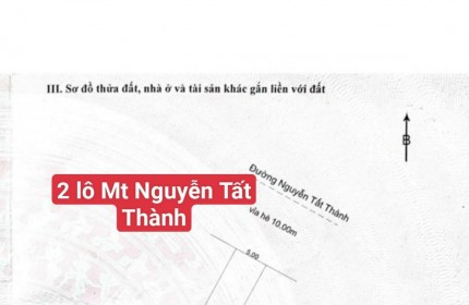 2 lô liền kề mặt tiền Nguyễn tất Thành, Đà Nẵng cần bán gấp